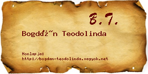 Bogdán Teodolinda névjegykártya